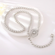 Show details for Impressive White Big Y Necklace with Low MOQ Show details for Impressive White Big Y Necklace with Low MOQ
