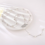 Show details for Low Cost Platinum Plated Copper or Brass Y Necklace with Low Cost Show details for Low Cost Platinum Plated Copper or Brass Y Necklace with Low Cost