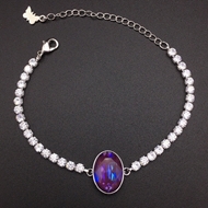 Show details for Hot Selling Purple Platinum Plated Fashion Bracelet from Top Designer Show details for Hot Selling Purple Platinum Plated Fashion Bracelet from Top Designer