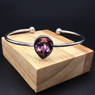 Picture of Great Swarovski Element Platinum Plated Fashion Bangle