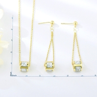 Picture of Great Value White Gold Plated 2 Piece Jewelry Set with Full Guarantee