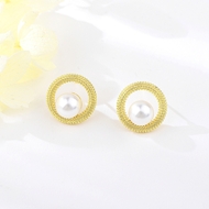 Picture of Need-Now White Artificial Pearl Stud Earrings from Editor Picks