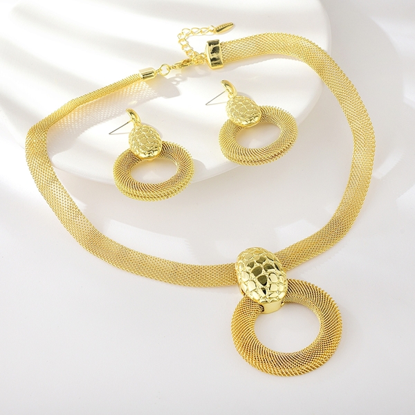 Picture of Nice Big Dubai 2 Piece Jewelry Set