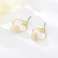 Picture of Classic Artificial Pearl Stud Earrings with 3~7 Day Delivery