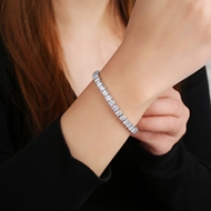 Picture of Luxury Platinum Plated Fashion Bracelet from Top Designer