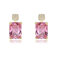 Picture of Luxury Pink Dangle Earrings with No-Risk Refund