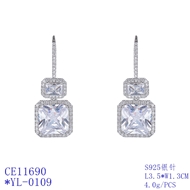 Picture of Luxury Cubic Zirconia Dangle Earrings with Worldwide Shipping