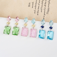 Picture of Luxury Cubic Zirconia Dangle Earrings of Original Design