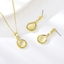 Show details for Bulk Gold Plated White 2 Piece Jewelry Set Exclusive Online