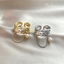 Show details for Sparkling Small Artificial Pearl Adjustable Ring