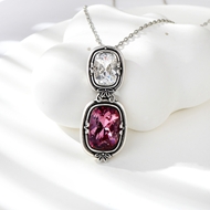 Show details for Filigree Small Platinum Plated Pendant Necklace Show details for Filigree Small Platinum Plated Pendant Necklace