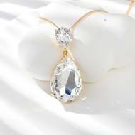 Show details for Hypoallergenic White Swarovski Element Pendant Necklace with Easy Return Show details for Hypoallergenic White Swarovski Element Pendant Necklace with Easy Return