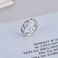 Picture of Brand New Platinum Plated Small Adjustable Ring Factory Supply