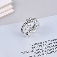 Picture of Beautiful Small Platinum Plated Adjustable Ring