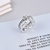 Picture of Beautiful Small Platinum Plated Adjustable Ring