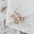 Picture of Beautiful Artificial Crystal Rose Gold Plated Dangle Earrings