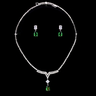 Show details for Recommended Green Platinum Plated 2 Piece Jewelry Set at Unbeatable Price Show details for Recommended Green Platinum Plated 2 Piece Jewelry Set at Unbeatable Price