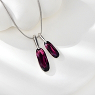 Show details for Affordable Platinum Plated Purple Pendant Necklace From Reliable Factory Show details for Affordable Platinum Plated Purple Pendant Necklace From Reliable Factory