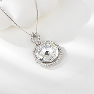 Show details for Pretty Swarovski Element Platinum Plated Pendant Necklace Show details for Pretty Swarovski Element Platinum Plated Pendant Necklace