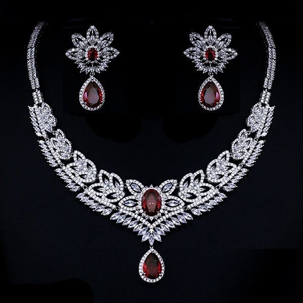 Picture of Nice Cubic Zirconia Big 2 Piece Jewelry Set