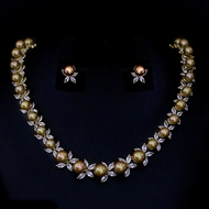 Show details for Charming Platinum Plated Big 2 Piece Jewelry Set As a Gift Show details for Charming Platinum Plated Big 2 Piece Jewelry Set As a Gift