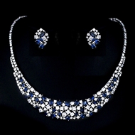 Show details for Unique Cubic Zirconia Blue 2 Piece Jewelry Set Show details for Unique Cubic Zirconia Blue 2 Piece Jewelry Set