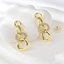 Show details for Nickel Free Gold Plated White Dangle Earrings with Easy Return