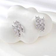 Show details for Hypoallergenic Platinum Plated Luxury Dangle Earrings with Easy Return Show details for Hypoallergenic Platinum Plated Luxury Dangle Earrings with Easy Return