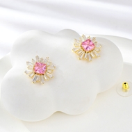 Show details for Trendy Gold Plated Pink Stud Earrings with No-Risk Refund Show details for Trendy Gold Plated Pink Stud Earrings with No-Risk Refund