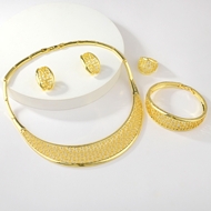 Show details for Eye-Catching Gold Plated Dubai 4 Piece Jewelry Set with Member Discount Show details for Eye-Catching Gold Plated Dubai 4 Piece Jewelry Set with Member Discount