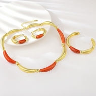 Show details for Affordable Gold Plated Dubai 3 Piece Jewelry Set from Trust-worthy Supplier Show details for Affordable Gold Plated Dubai 3 Piece Jewelry Set from Trust-worthy Supplier
