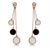 Picture of Designer Platinum Plated White Dangle Earrings with No-Risk Return