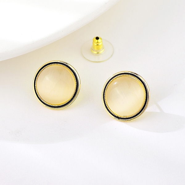 Picture of Great Opal Gold Plated Stud Earrings