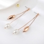 Show details for Recommended White Rose Gold Plated Dangle Earrings from Top Designer