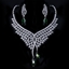 Show details for Hot Selling Green Platinum Plated 2 Piece Jewelry Set from Top Designer Show details for Hot Selling Green Platinum Plated 2 Piece Jewelry Set from Top Designer