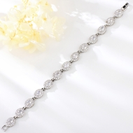 Show details for Hot Selling White Platinum Plated Fashion Bracelet from Top Designer Show details for Hot Selling White Platinum Plated Fashion Bracelet from Top Designer
