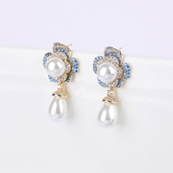 Picture of Featured Blue Luxury Dangle Earrings with Full Guarantee