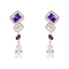 Show details for Hot Selling Purple Big Dangle Earrings from Top Designer