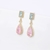 Picture of Great Value Pink Big Dangle Earrings with Full Guarantee