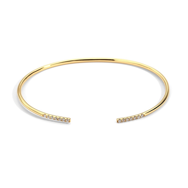 Picture of Low Price Gold Plated Cubic Zirconia Fashion Bracelet from Trust-worthy Supplier