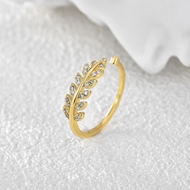 Picture of Nice Cubic Zirconia Gold Plated Adjustable Ring