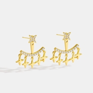 Picture of Designer Gold Plated Small Stud Earrings with No-Risk Return