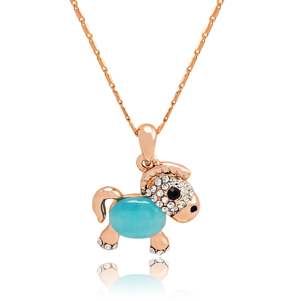 Picture of Zinc Alloy Blue Pendant Necklace with No-Risk Return