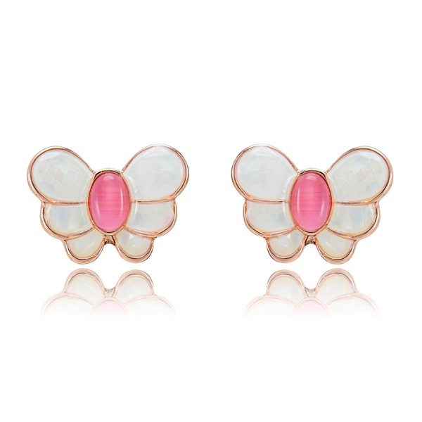 Picture of Zinc Alloy Pink Stud Earrings in Exclusive Design