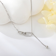 Show details for Low Cost Platinum Plated White Pendant Necklace with Low Cost Show details for Low Cost Platinum Plated White Pendant Necklace with Low Cost