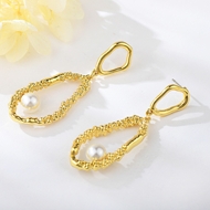 Show details for Purchase Gold Plated Zinc Alloy Dangle Earrings Exclusive Online