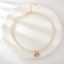 Show details for Unique fresh water pearl White Short Chain Necklace