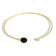 Picture of Nickel Free Gold Plated Delicate Fashion Bangle with No-Risk Refund