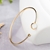 Picture of Nickel Free Gold Plated Delicate Fashion Bangle with No-Risk Refund