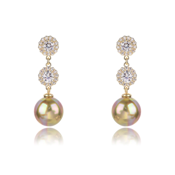 Picture of Stylish Big White Dangle Earrings